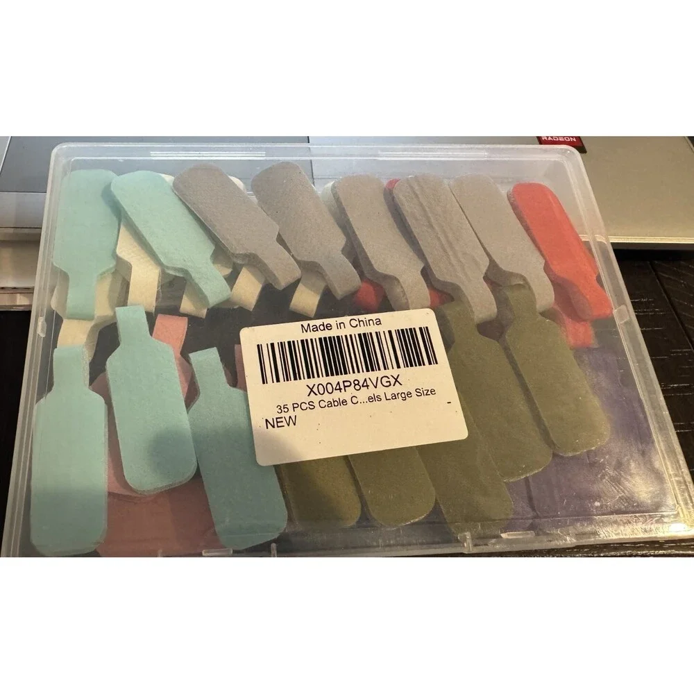 Self-Gripping Cable Ties by Wrap-It Storage, Multi-Color 35 Pack New